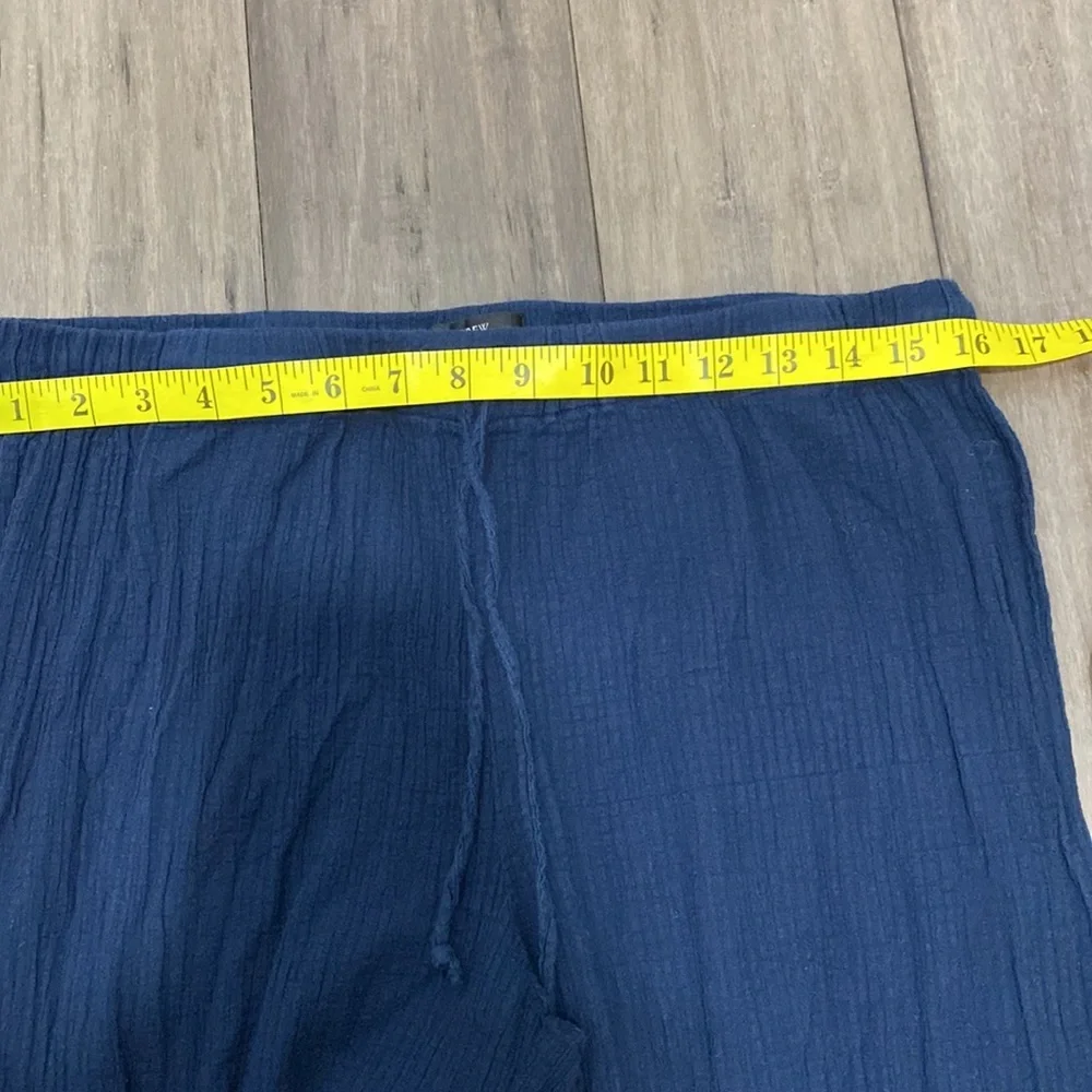 J Crew Drapey crinkle-cotton beach pant in navy J1905‎ - Picture 9 of 11